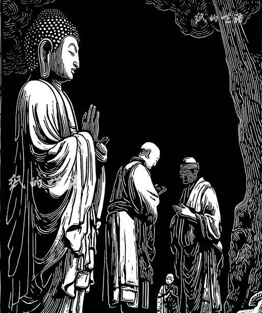 书生到寺庙礼佛，背对而坐；
小僧看见忙说：施主不要背对着佛像；
书生问：世间的佛