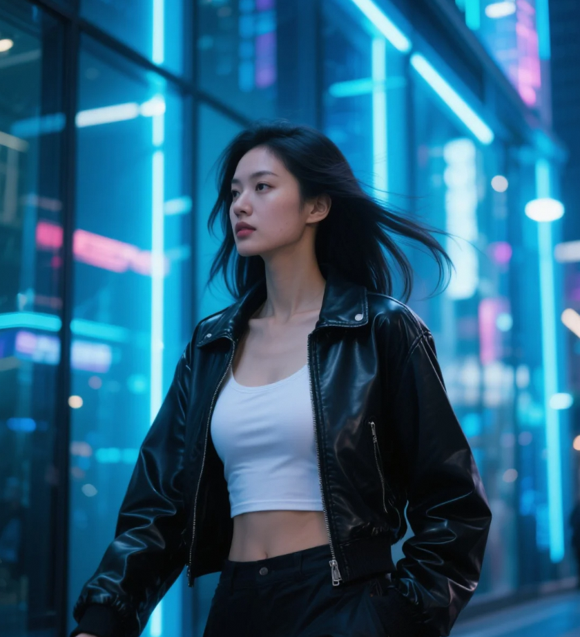 皮夹克与金属链的碰撞，暗黑系穿搭直击审美G点