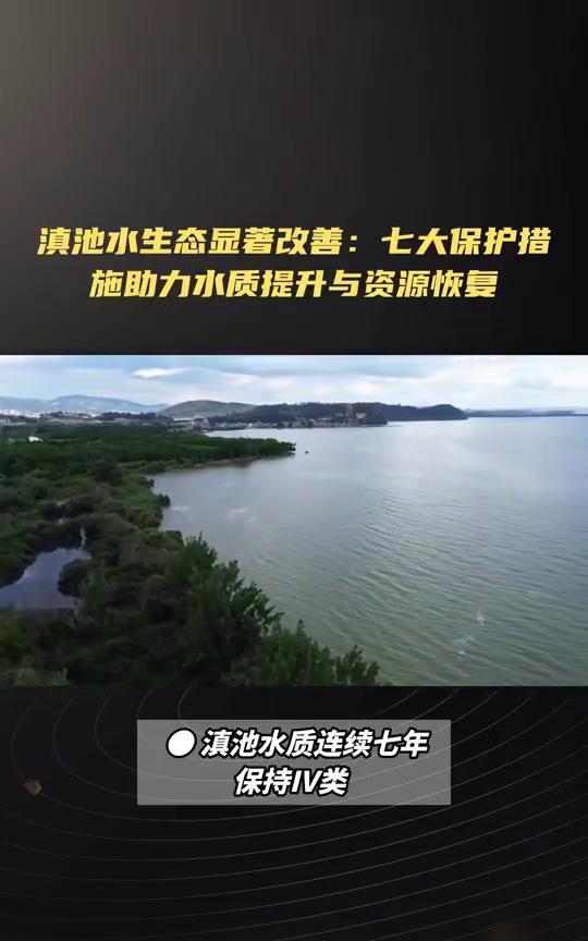 滇池水生态显著改善：七大保护措施助力水质提升与资源恢复。
这些措施的实施效果显著