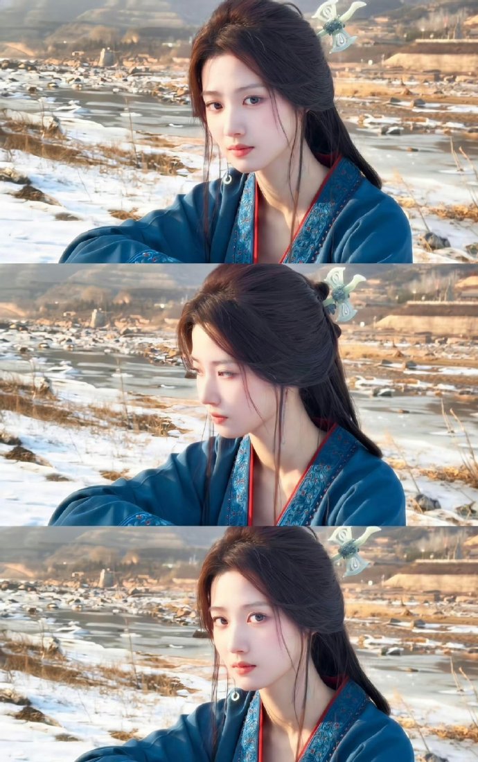 卢昱晓这个清冷造型确实有亿点点美 何不同舟渡 ​​​