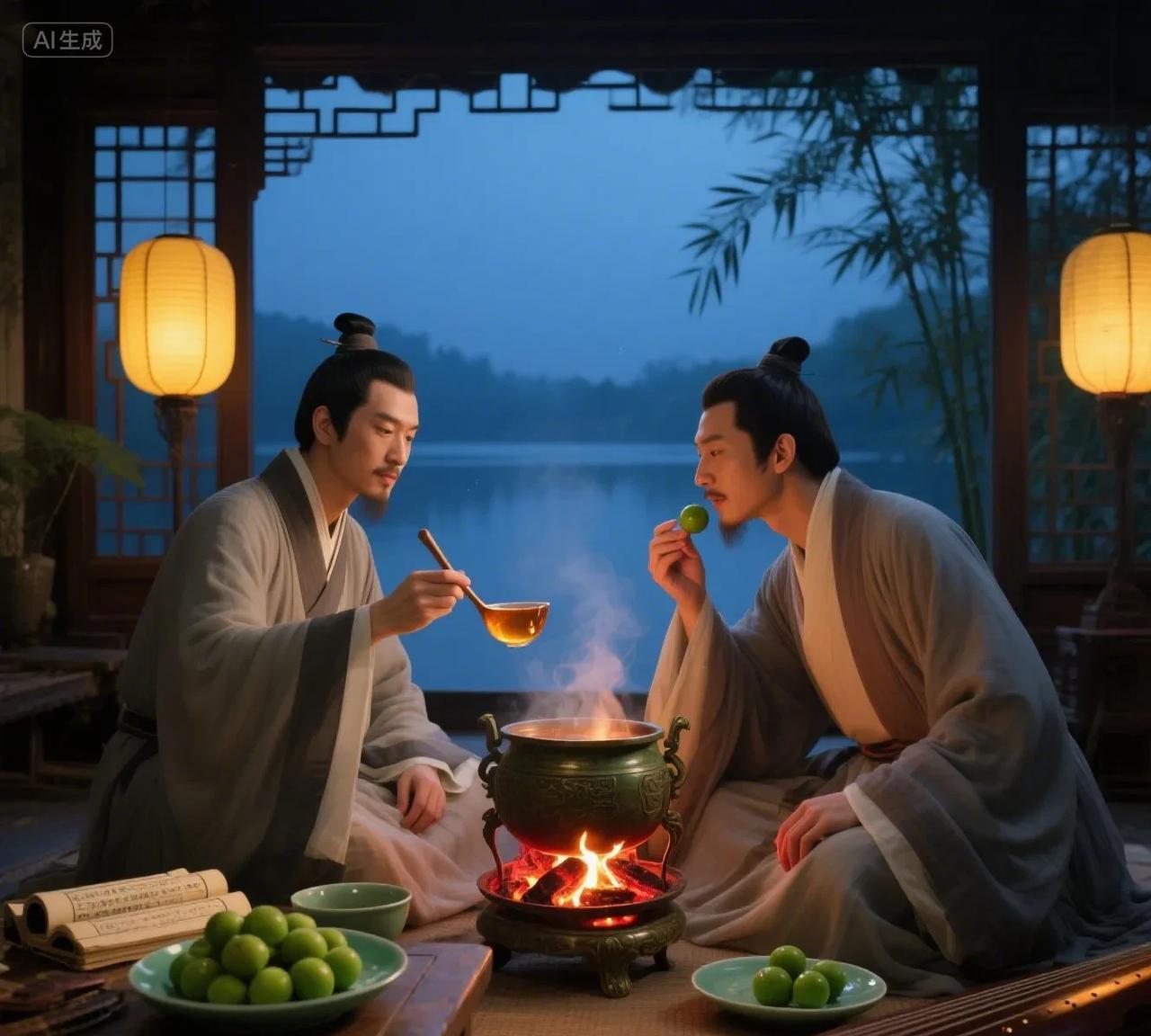 初夏，梅子熟了！青青脆脆的，酸甜可口！
谁说古人诚不欺我？“青梅煮酒”，骗了我那
