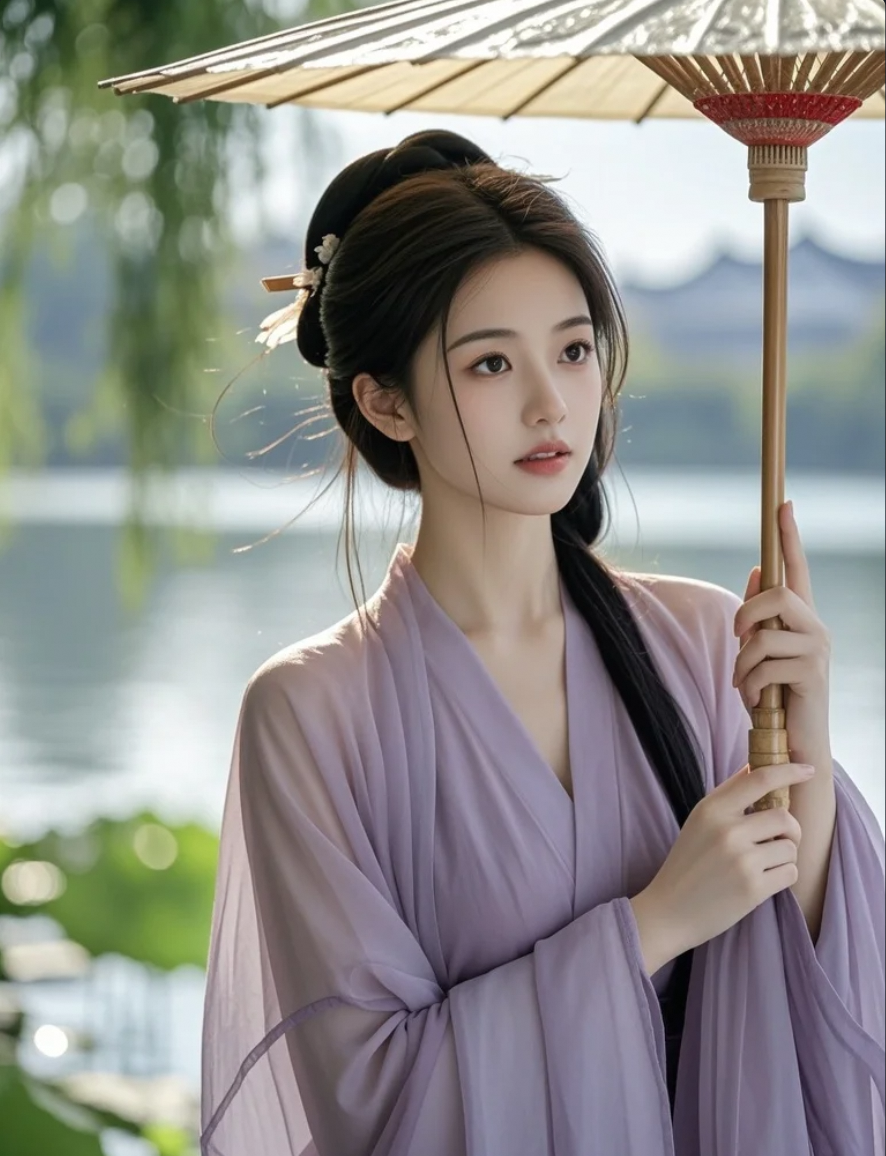 古风与自然结合，这样的美让人挪不开眼