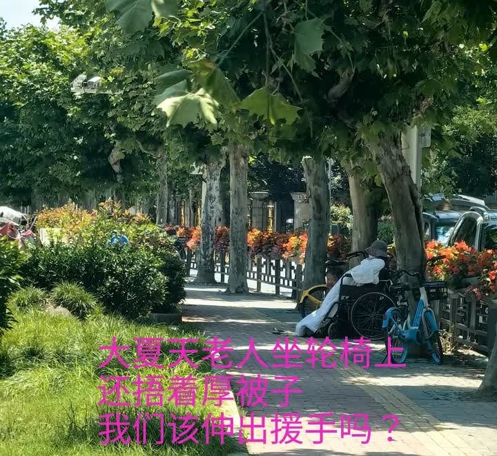 刚刚去菜场买菜，回来的路上碰到这对乞讨的母子（估计），是否该伸出援手？
这位老