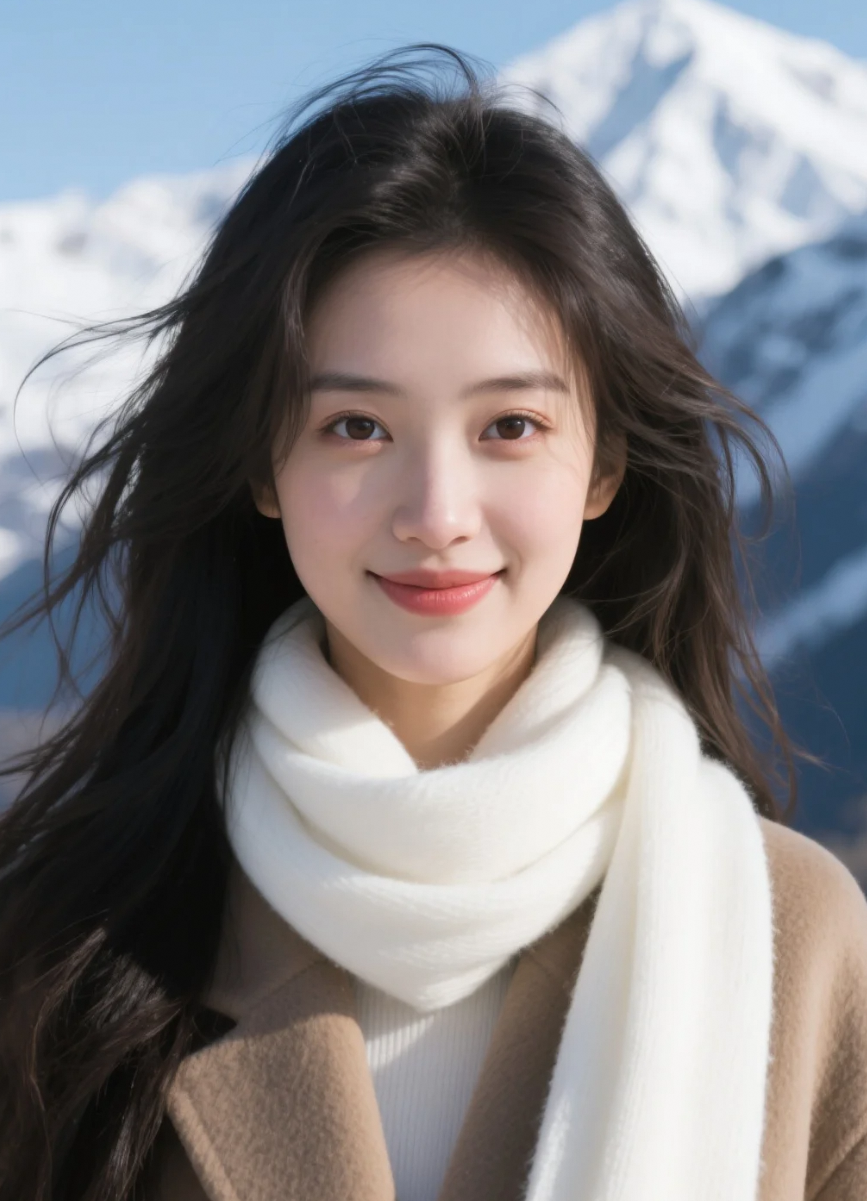 青丝拂面，笑靥如花，邂逅雪域浪漫