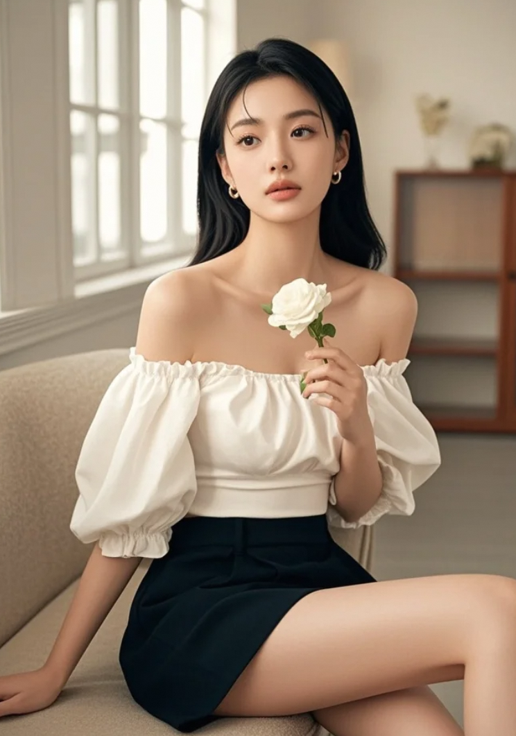 这样的甜美系美女，走在街上回头率是不是超高？