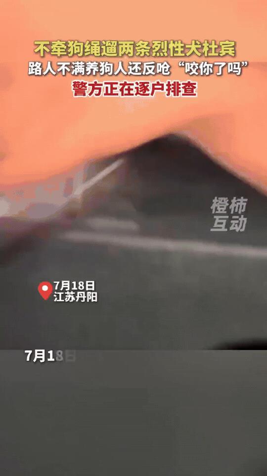 “咬你了吗？”江苏，一对男女在车库遛杜宾犬，还不栓绳，一旁小孩被吓到，父亲怒骂了
