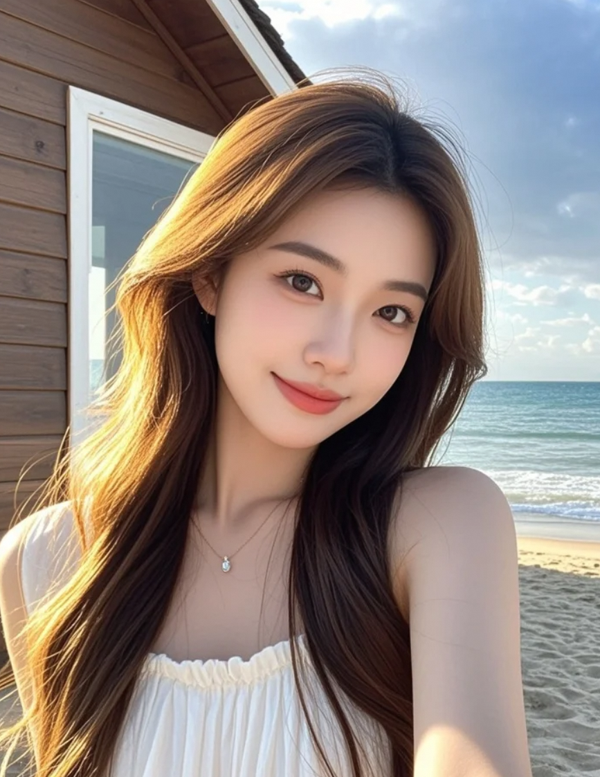 大眼睛望向镜头，你觉得美吗？