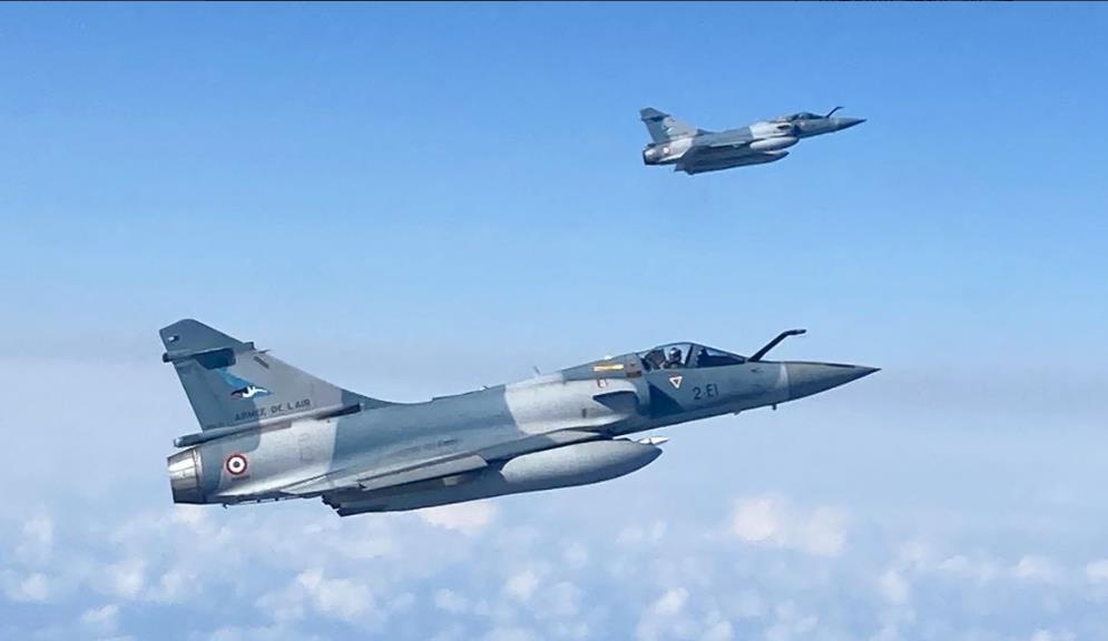 当地时间7月22日，乌克兰空军一架法国幻影2000战机，从罗夫诺州杜布诺空军基地