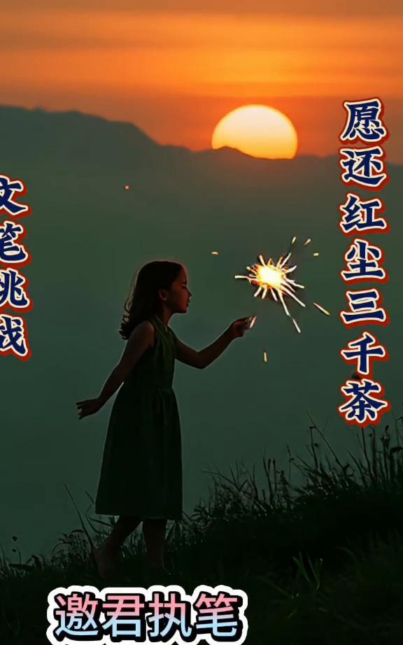 愿还红尘三千茶，文笔兆战，邀君执笔。