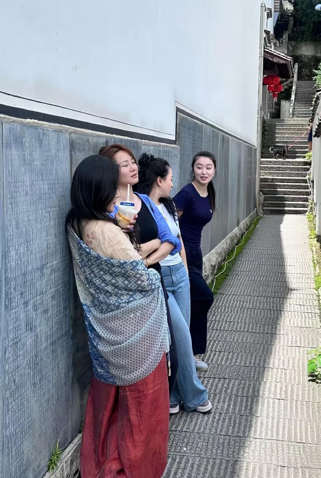 墙角倚栏处，笑语话桑麻。