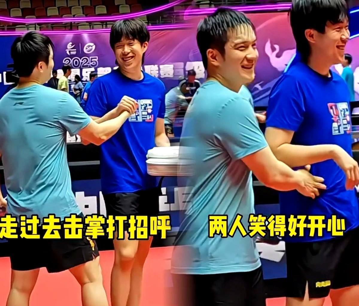 王楚钦击掌樊振东，流言当场破功！
这一声脆响，比所有声明都响。
厦门训练场，刚练