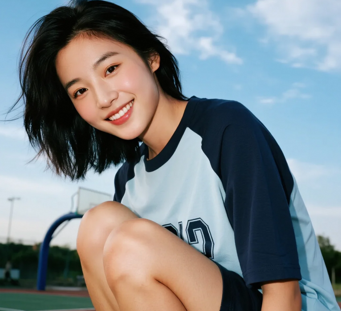 夏日热力值满分，她穿着篮球服也能美到窒息！