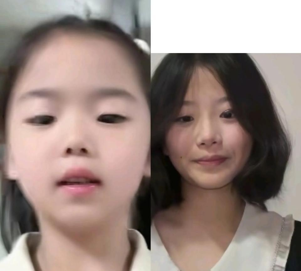 瑾汐大哥家的大女儿今天发视频啦，真是越看越漂亮啦，发型一变，眼镜一摘，学生妹秒变