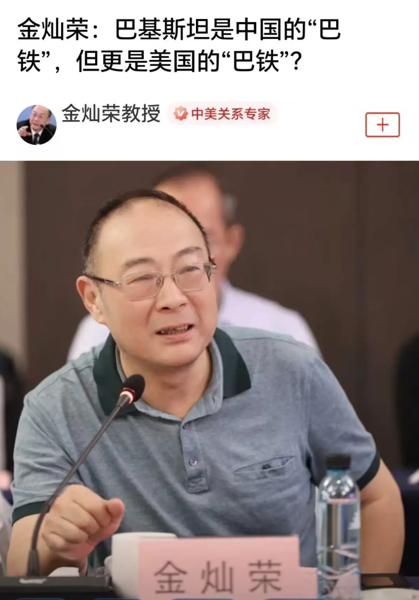 金灿荣教授的这句话可能会颠覆许多人对中巴关系的认知。他的基本意思是，传统上巴基斯