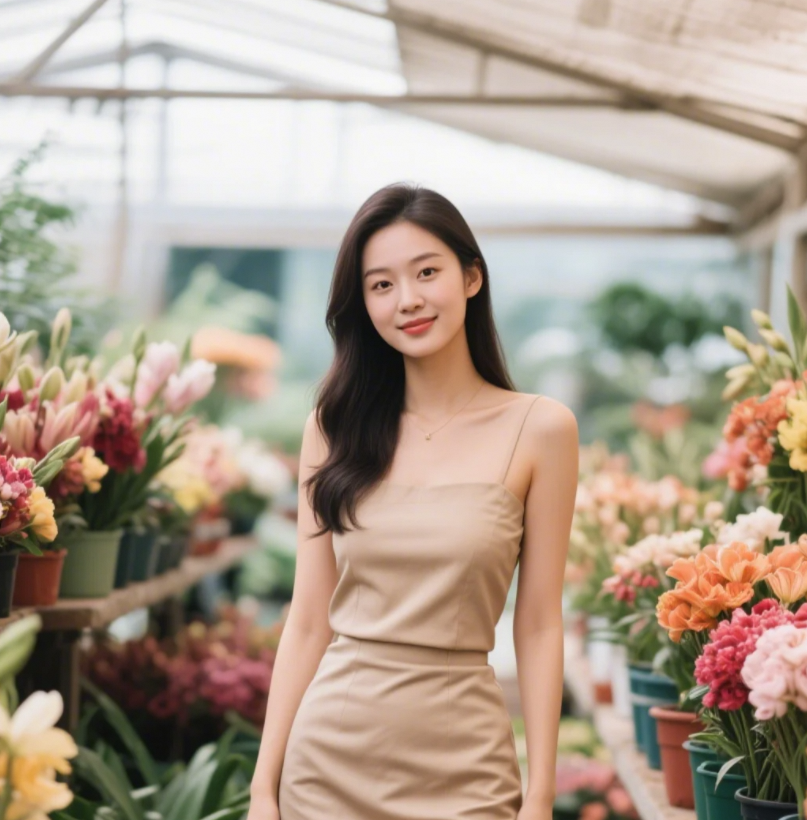 当花香邂逅美颜，每一帧都是心动暴击