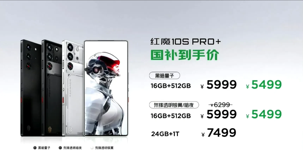 红魔新机10S Pro+发布了，16+512GB版本，5999起[灵光一闪]主要