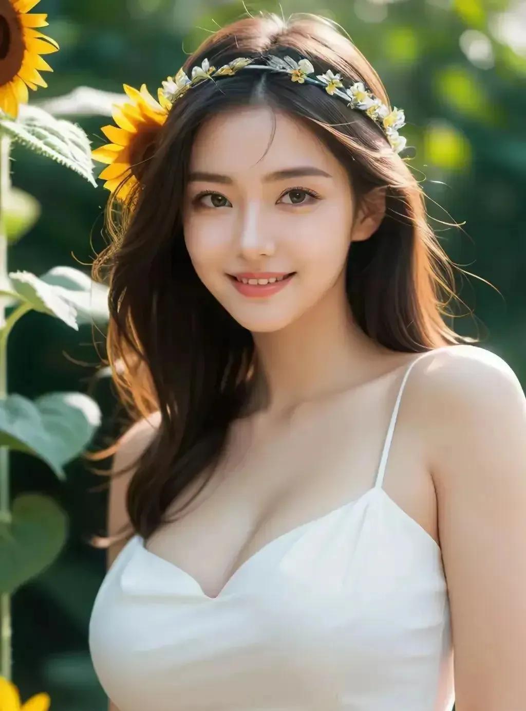 今天去郊外散步，偶遇一片超美的向日葵花海，简直像闯进了童话世界～
阳光暖烘烘地洒