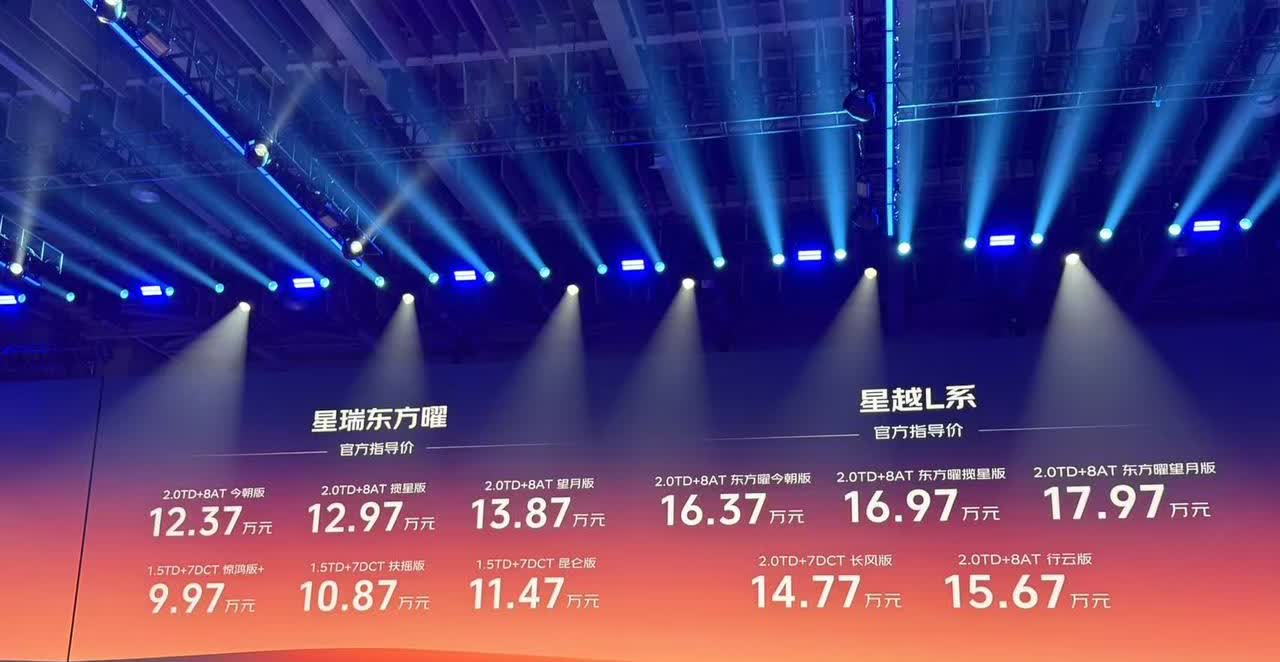 我的粉丝里应该还有不少想买纯油车的，有两款是这里面最火的：吉利中国星系列。
现