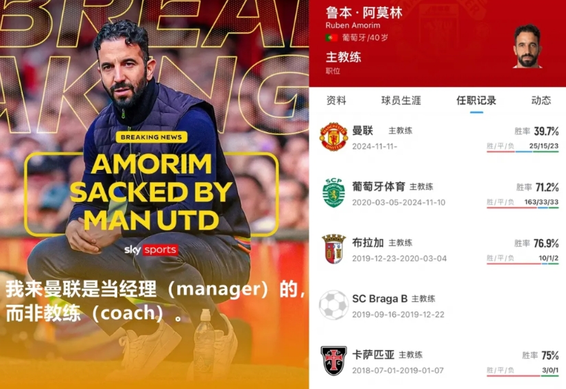 阿莫林下课其实一点都不冤！一年胜率不足40%，你不下课是谁下课？
别总提范尼也不