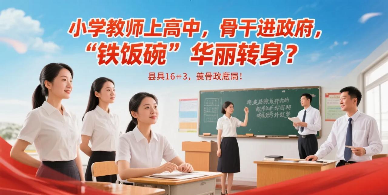 小学教师上高中，骨干进政府，“铁饭碗”华丽转身？
现如今，全国多地教师经历一场史