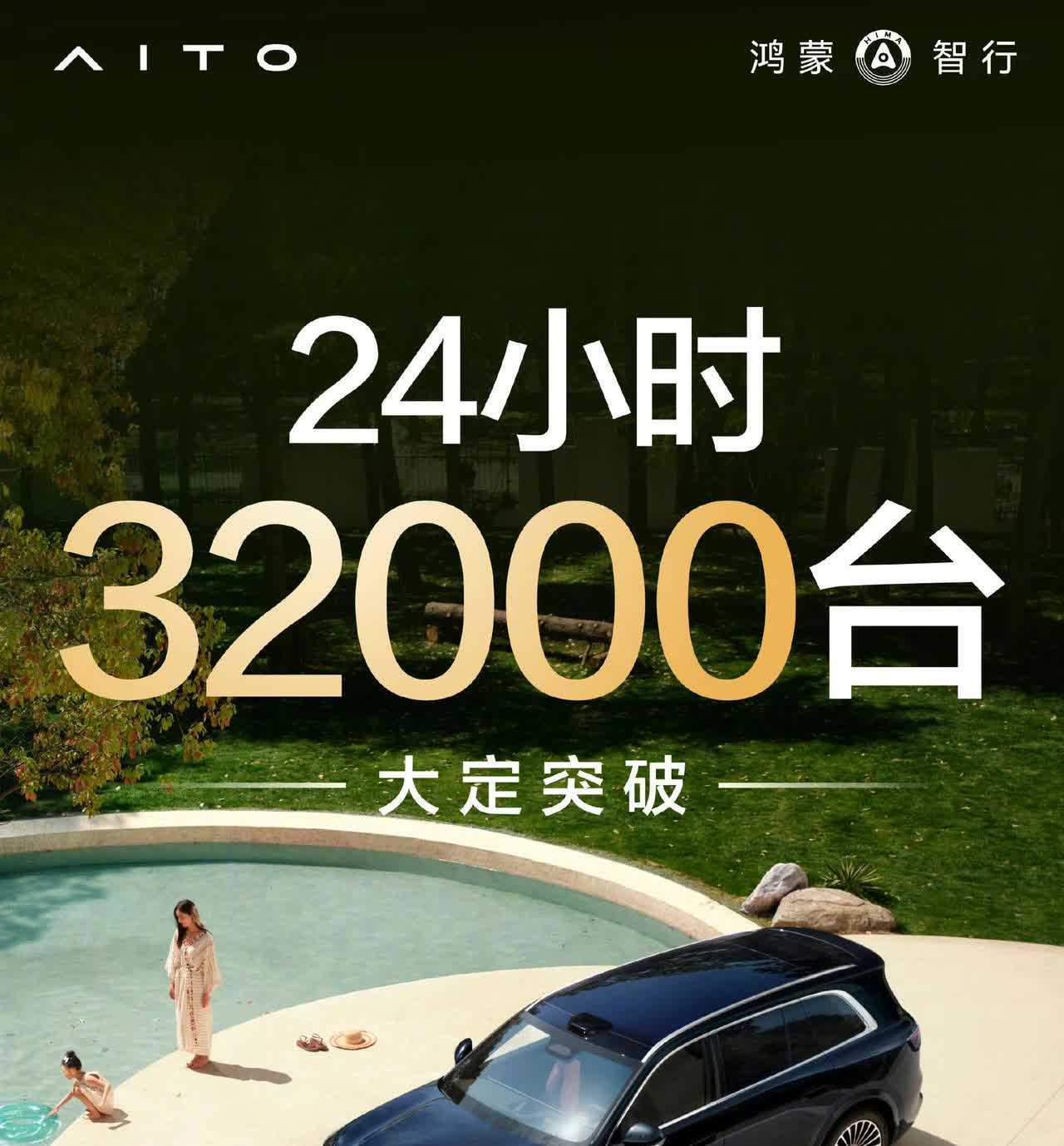 问界M8发布后24小时3.2万台，比我昨天预计了24小时4万台略低了一些。调整一