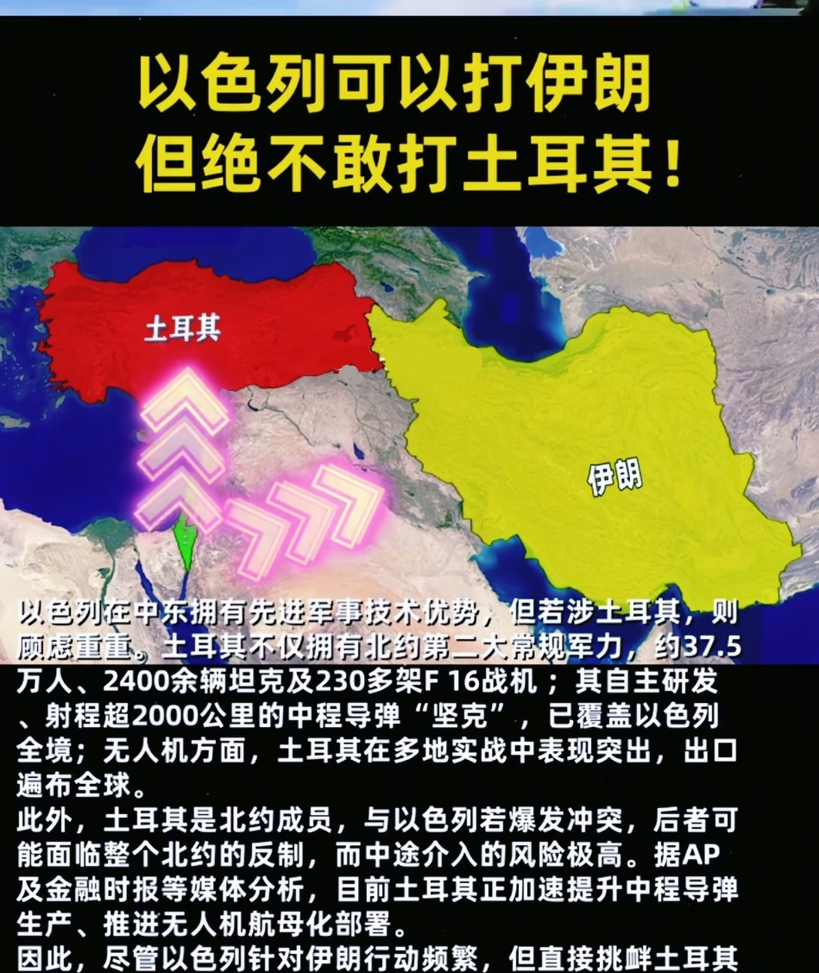 以色列打土耳其？想啥呢！











以色列真敢动土耳其一根毫毛？有人