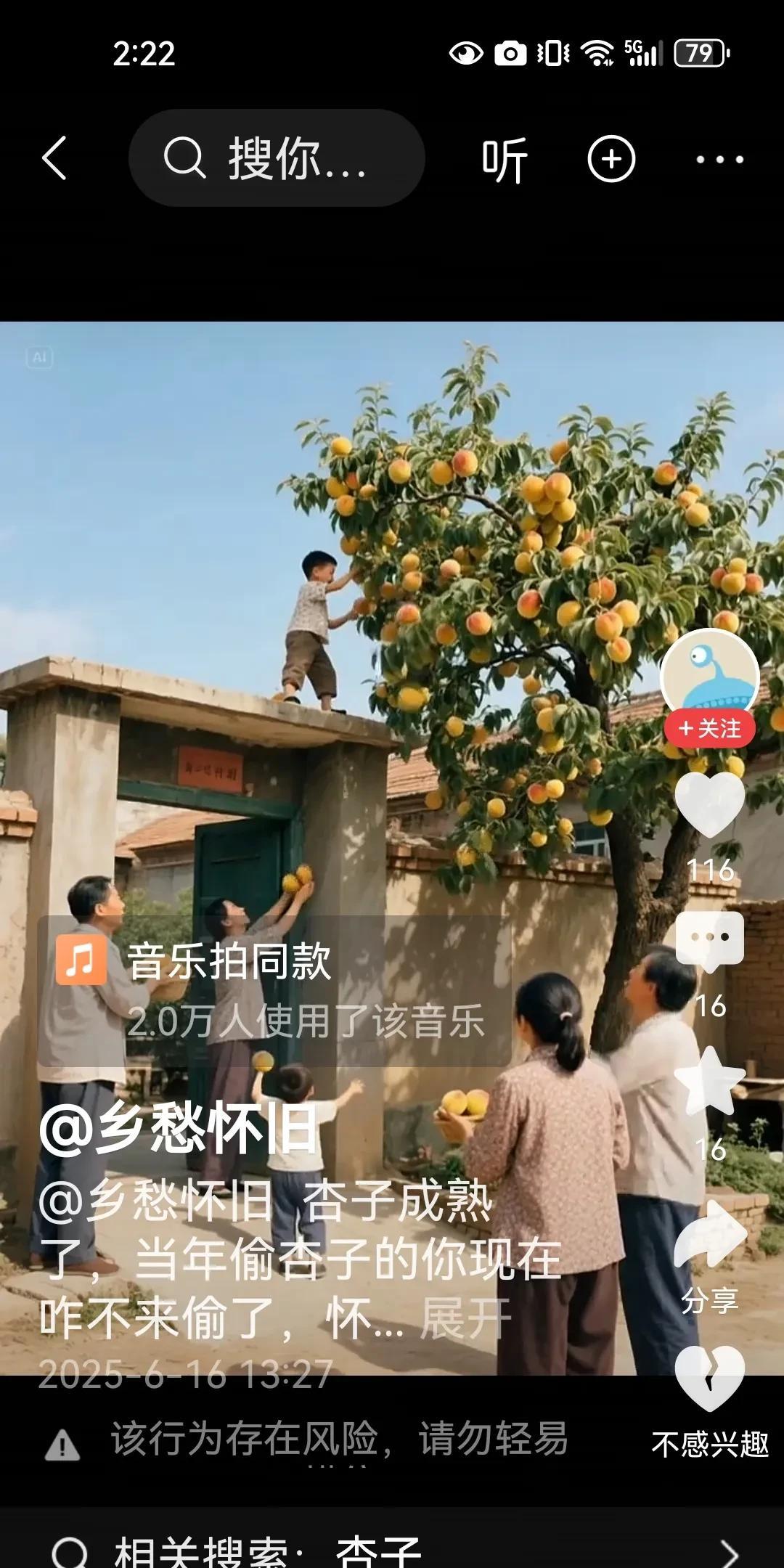 每年回到老家，就想起大门外的那棵大黄杏树，枝叶茂盛果实累累。
    童年的回忆