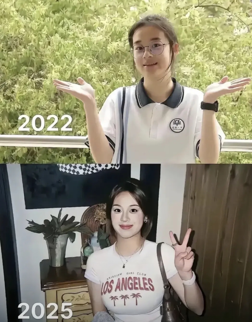 美女三年变化挺大的