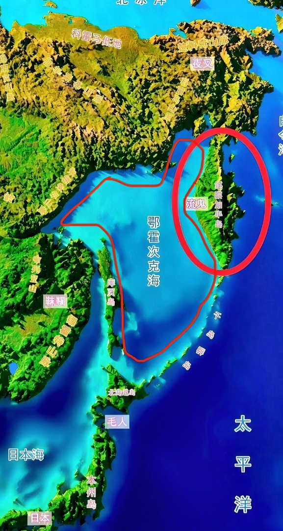 俄罗斯不光独享整个堪察加半岛，还独享了堪察加半岛西南部面积偌大的鄂霍次克海。就面