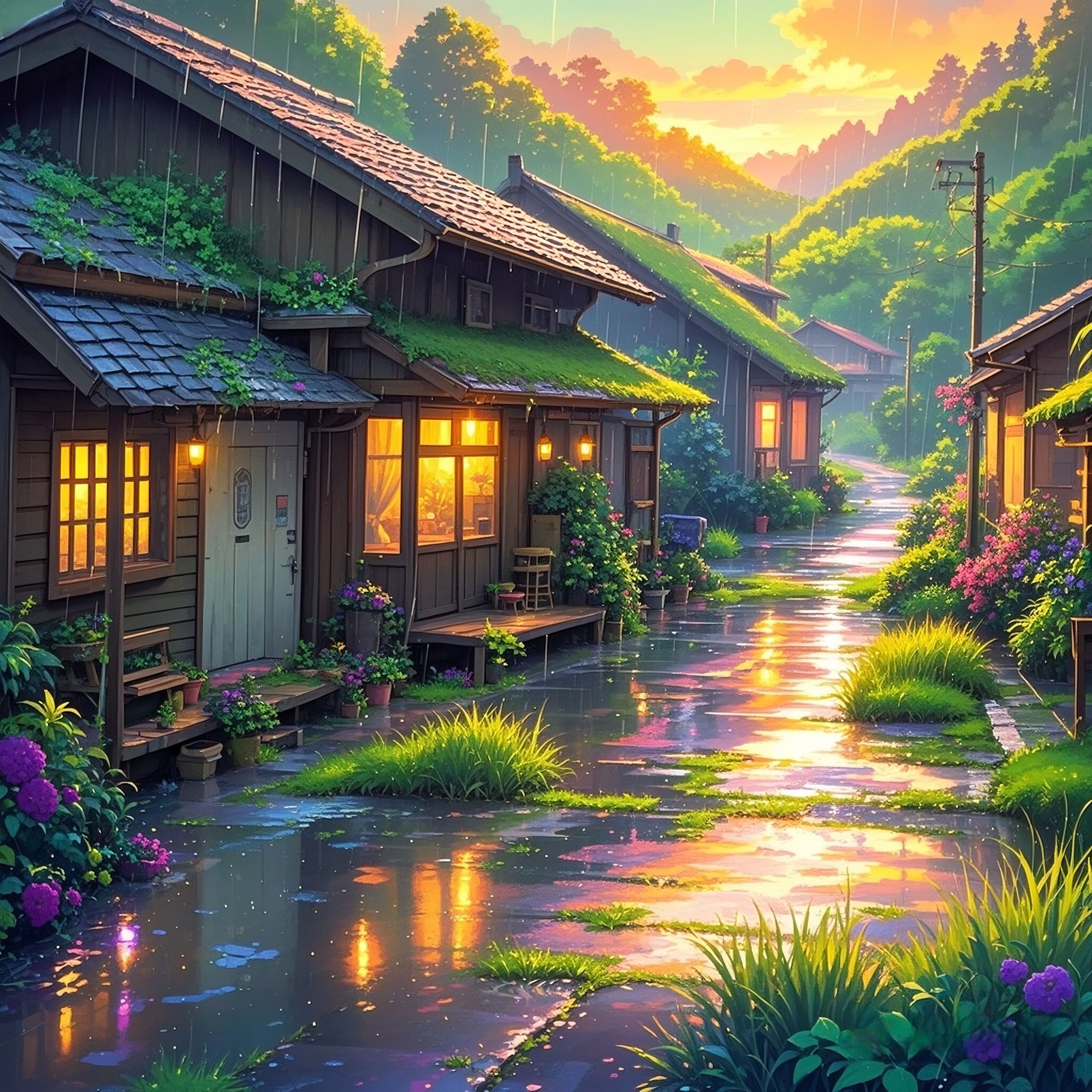 ✨雨中村庄✨