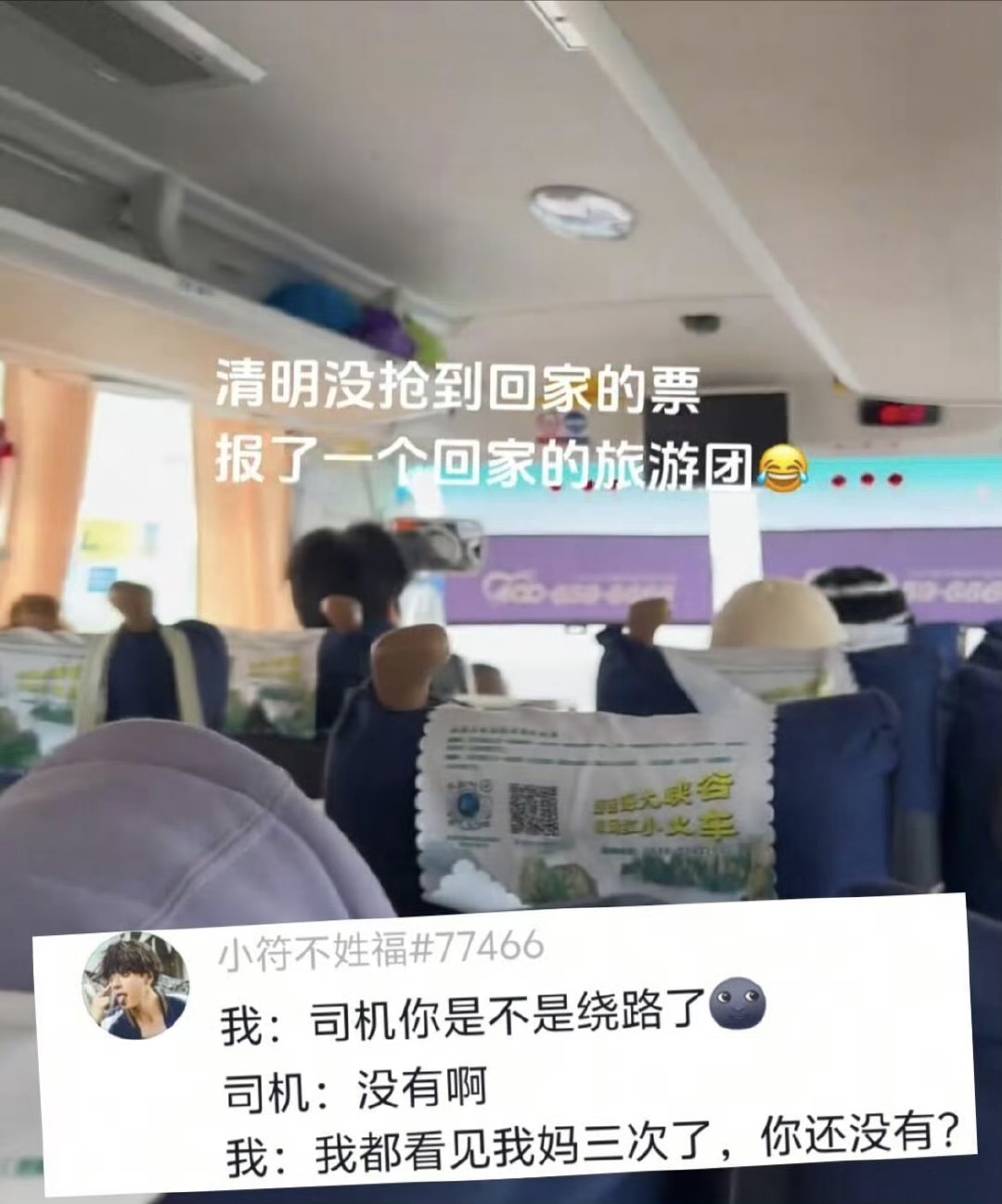 没抢到回家的票，报了一个回家的旅游团