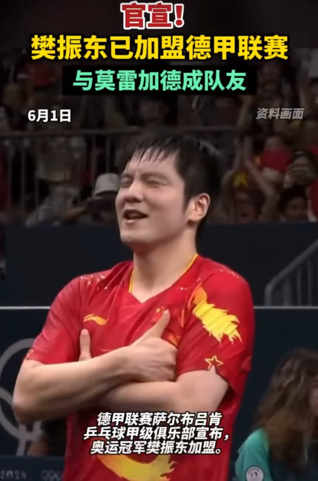 收到！樊振东晋级德甲联赛，此次确实搞出大动作！  

哇塞！樊振东即将赴德意