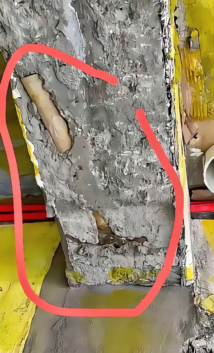 邻居家买的二手房装修，力工凿墙发现了这个