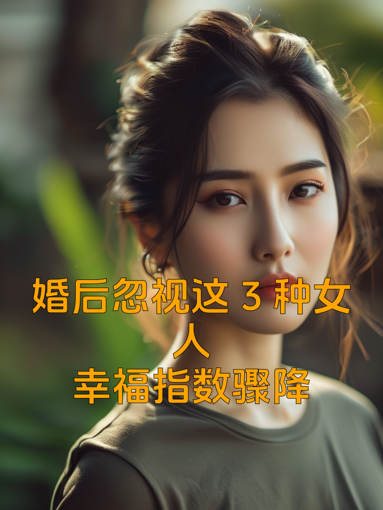 婚后忽视这3种女人，幸福指数骤降