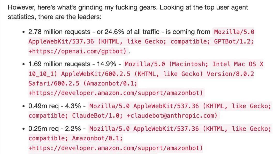 AI爬虫每天来扰，全靠人力维持防线，开源社区能撑多久？