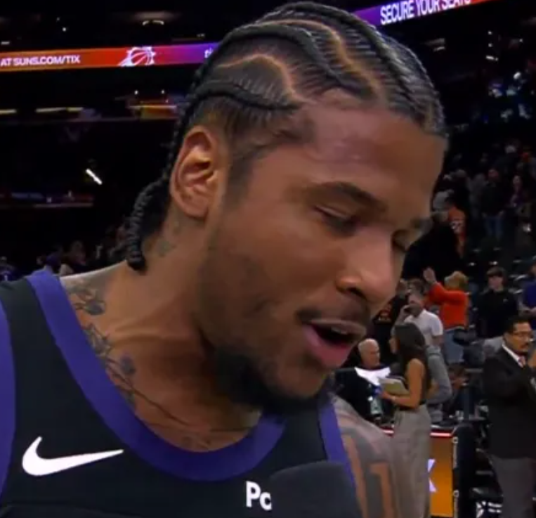 NBA常规赛，太阳113-110战胜魔术。比赛最后，杰伦-格林甩开防守，跑至右侧