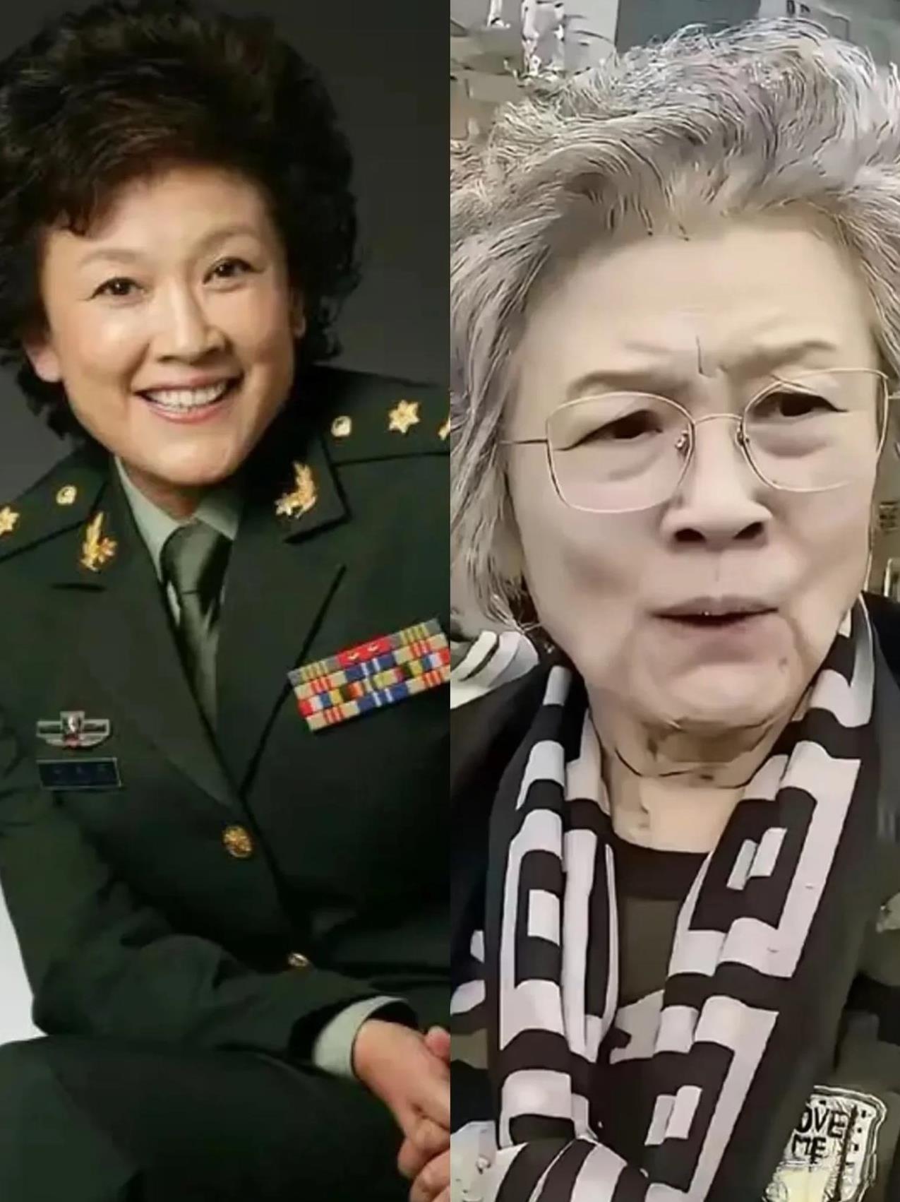 她老了，真的认不出她来了！真的，要不是看到文字介绍，都不敢认了，眼前这位白发苍苍