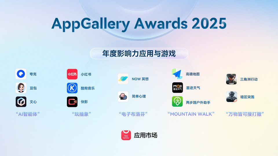 华为应用市场AppGallery Awards 2025榜单硬核出击