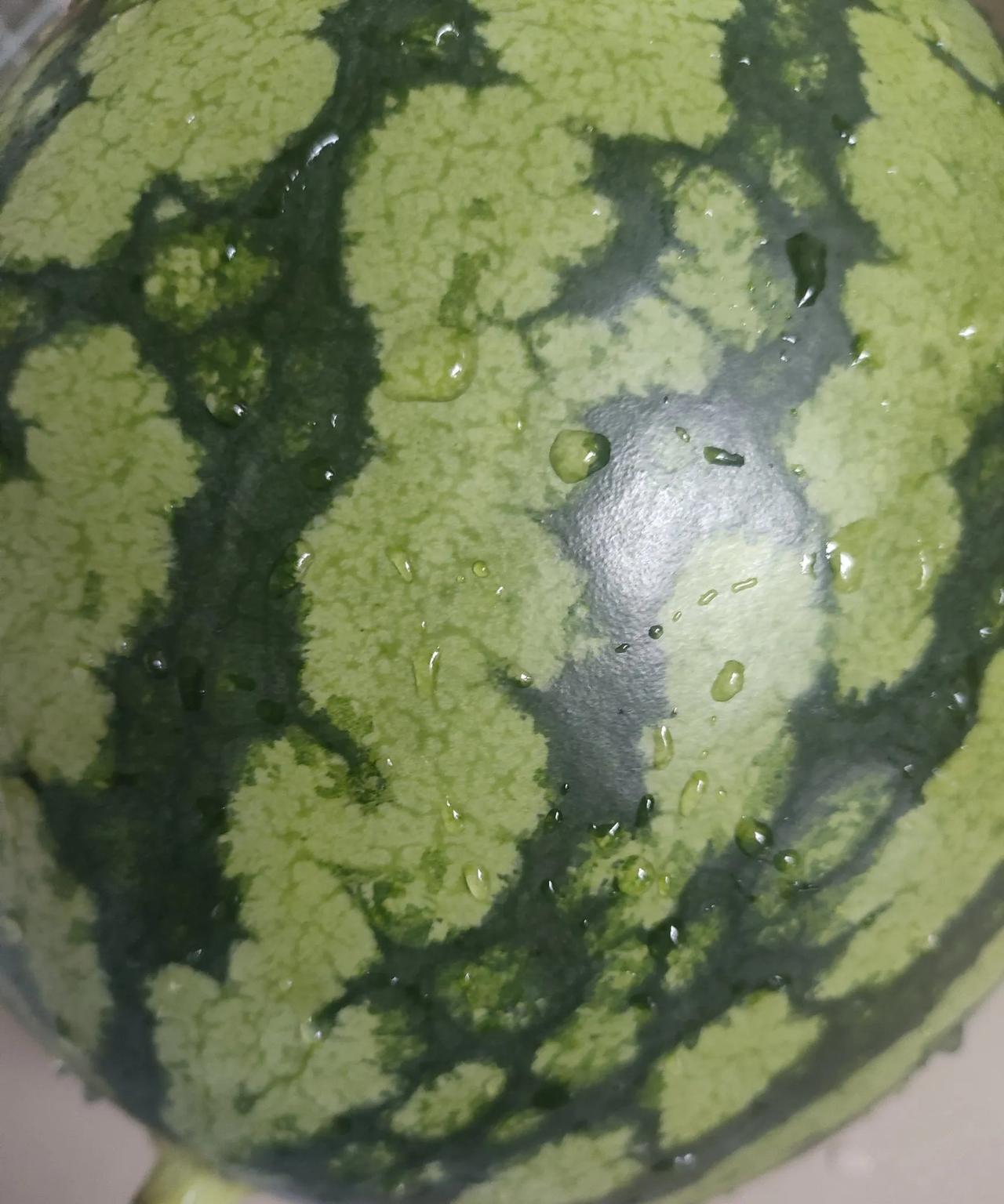 西瓜卖不动，
心里凉飕飕的。
今天有个卖西瓜的摊主，
在我们小区楼下停了一会儿，