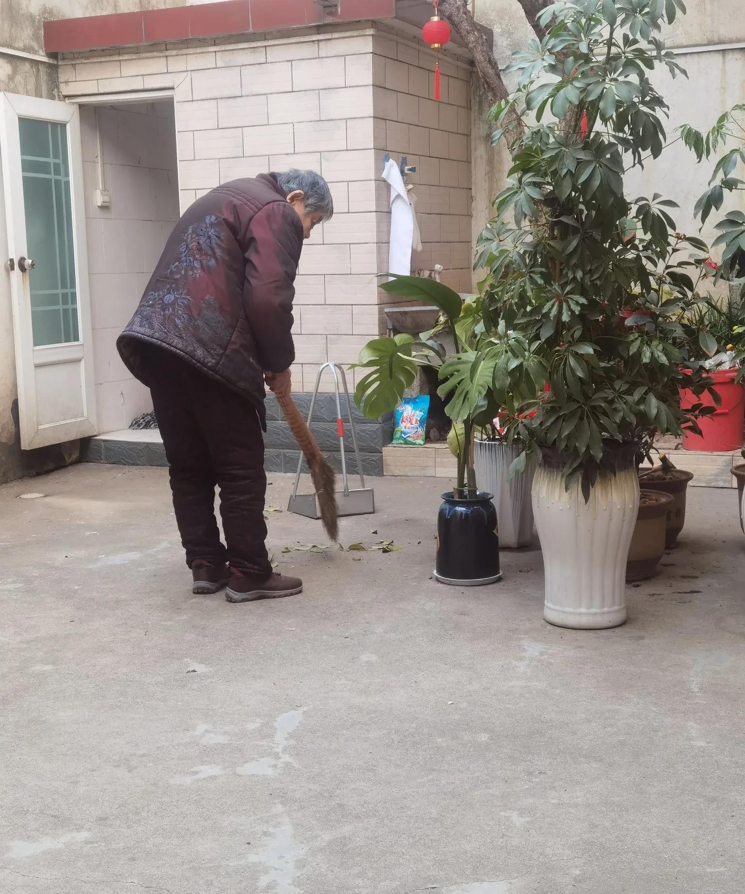 90岁的老母亲在小妹家己住近二十天，昨天，我把老母亲接了回来。

我问老母亲