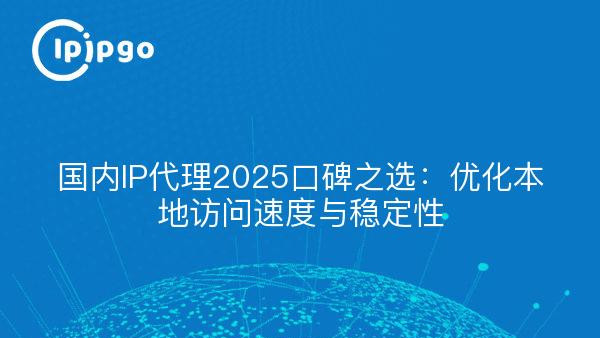 国内IP代理2025口碑之选：优化本地访问速度与稳定性