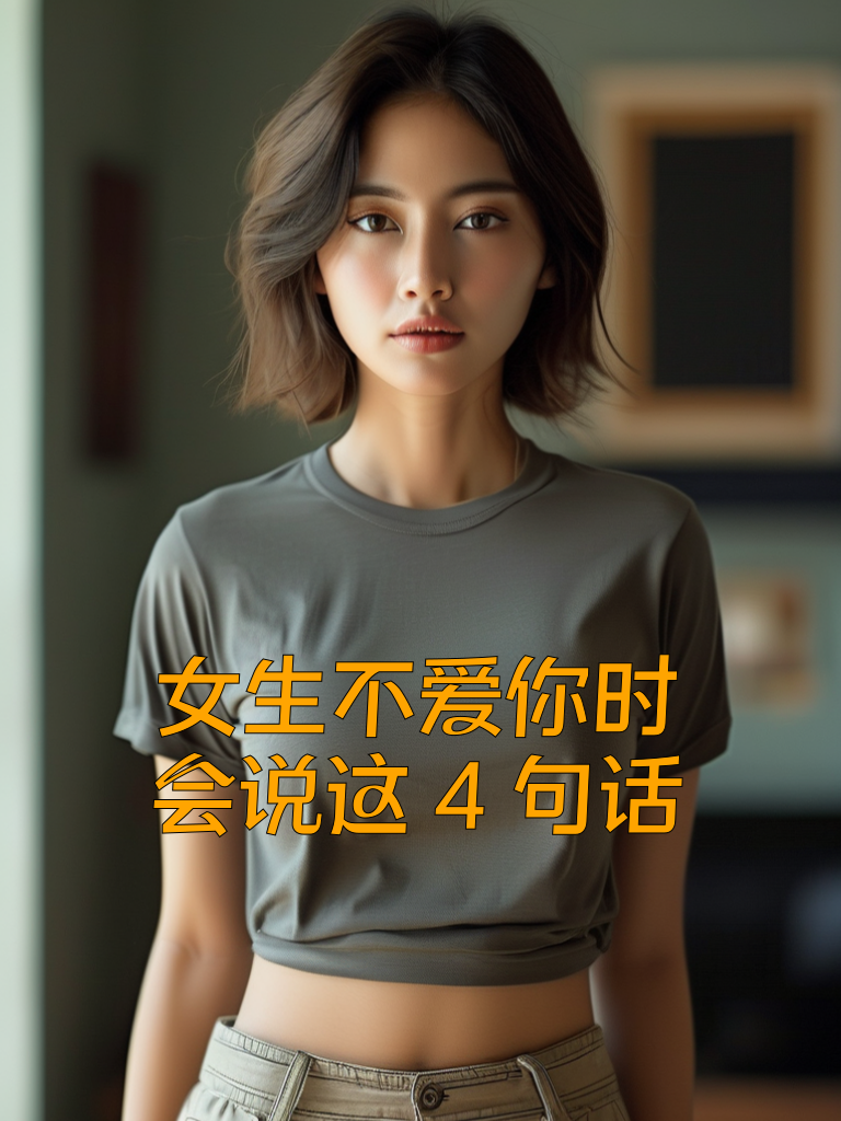 女生不爱你时，会说这4句话