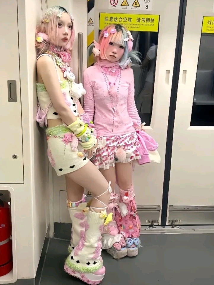 地铁上遇到的时髦女孩，请问这是什么风？
