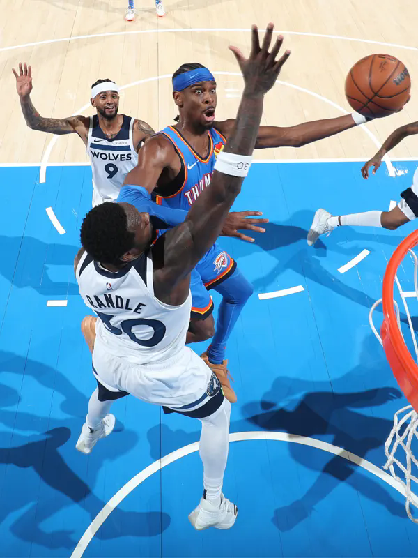 NBA西部决赛G5，雷霆主场124-94大胜森林狼，总比分4-1淘汰对手，时隔1