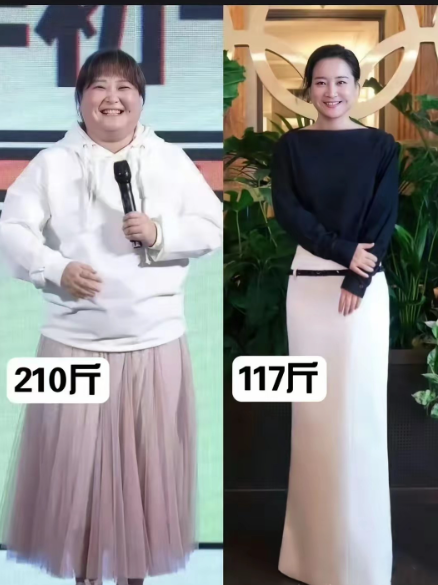瘦下来的贾玲确实让人眼前一亮！43岁的她减了100斤，简直像换了个人。以前只能穿