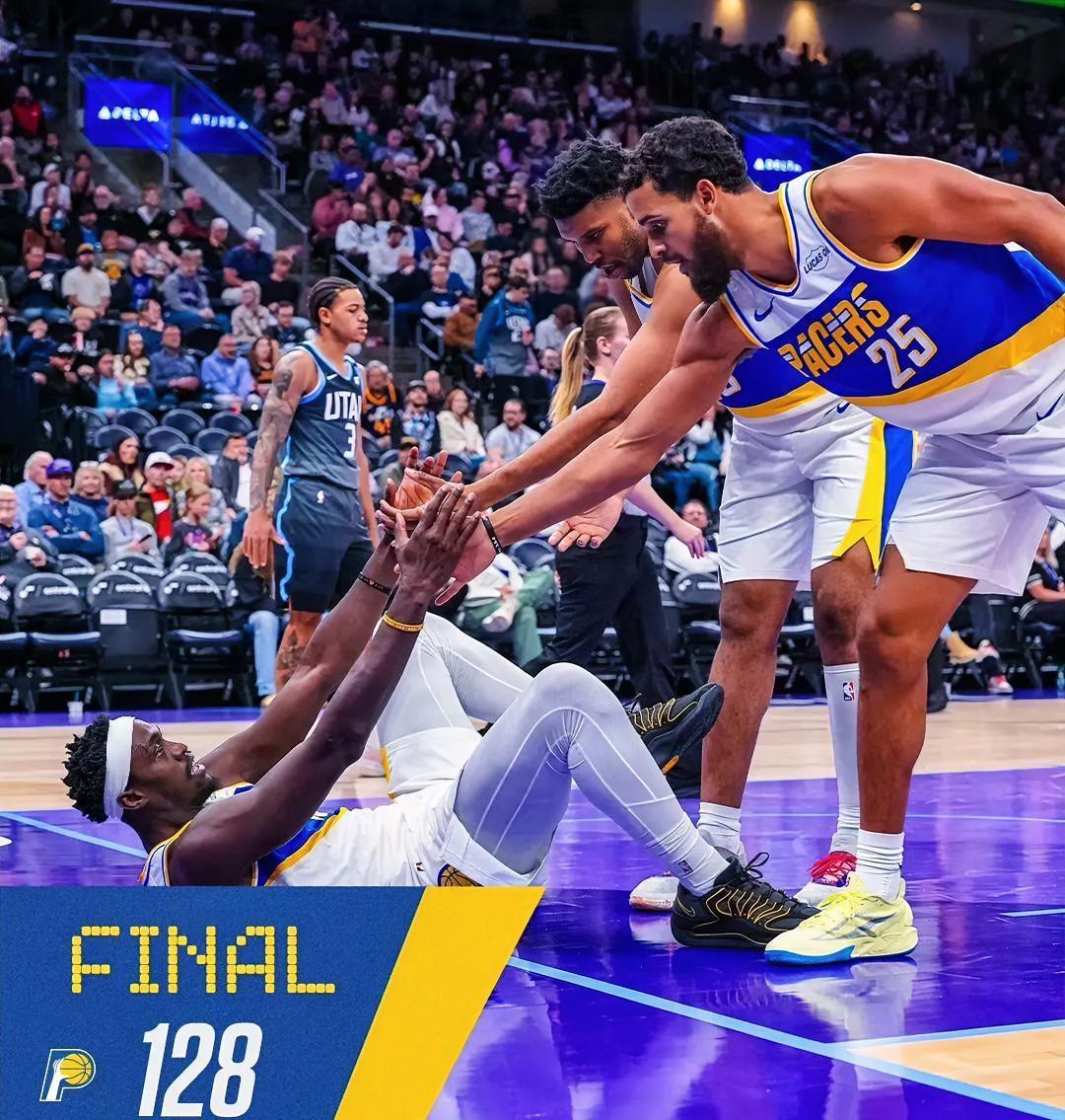 疯了！爵士轰152分创队史第四高，8人上双打崩步行者！
爵士火力彻底失控！单场狂