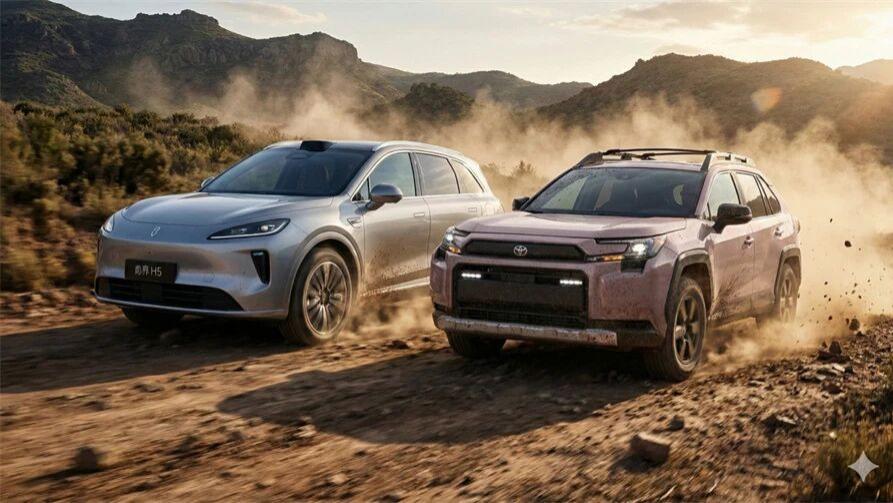 尚界H5 VS 新一代RAV4荣放: 20万级家用SUV的新旧秩序之战！