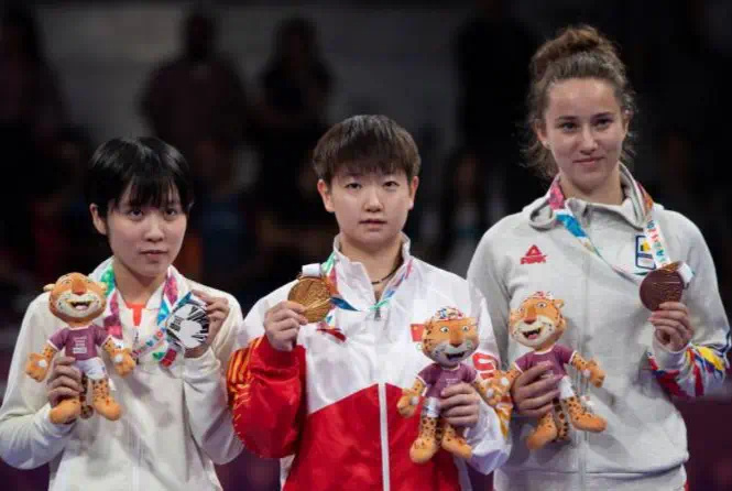 平野和孙颖莎的故事要从2017年平野在江苏无锡一串三国乒主力刘诗雯，朱雨玲，陈梦