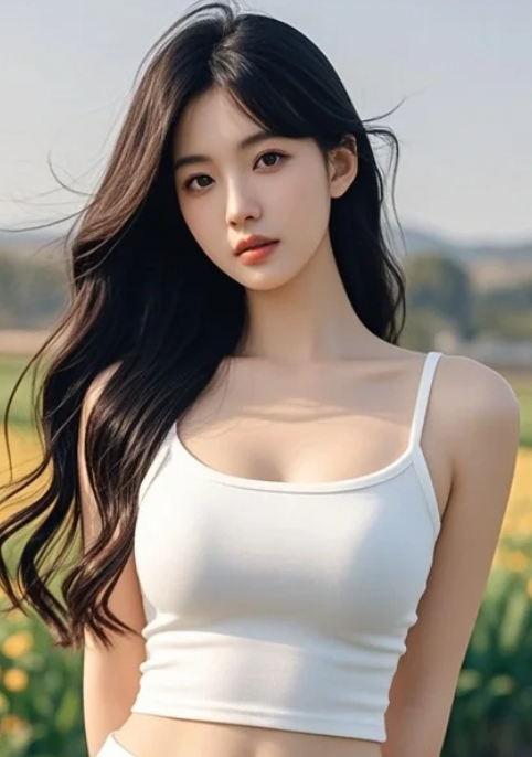 田园风拂少女颜，镜中留韵梦缠绵