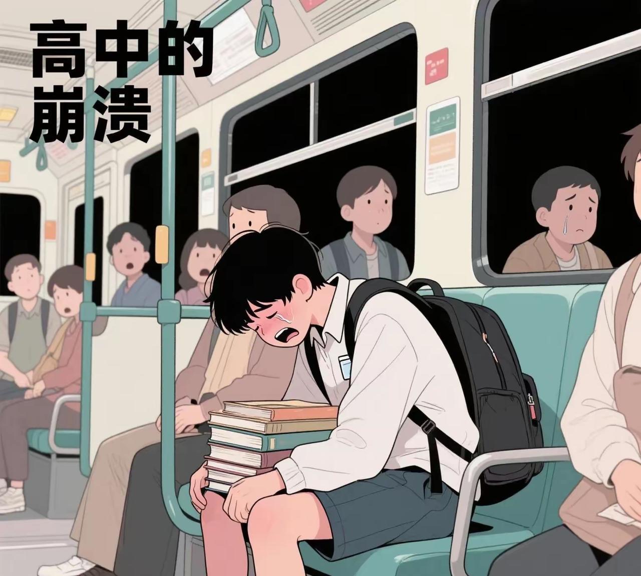 公交车上，高中生崩溃大哭：“每天都在努力，到高二感觉连一本都成问题，一周都睡不了